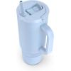 imageEllo Port 40oz Tumbler with Carry Loop ampamp Integrated Handle Vacuum Insulated Stainless Steel Reusable Water Bottle Travel Mug with Leak Proof Lid ampamp Straw Perfect for Iced Coffee ampamp Tea SageHalogen Blue