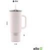 imageEllo Port 40oz Tumbler with Carry Loop ampamp Integrated Handle Vacuum Insulated Stainless Steel Reusable Water Bottle Travel Mug with Leak Proof Lid ampamp Straw Perfect for Iced Coffee ampamp Tea SageCream