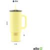 imageEllo Port 40oz Tumbler with Carry Loop ampamp Integrated Handle Vacuum Insulated Stainless Steel Reusable Water Bottle Travel Mug with Leak Proof Lid ampamp Straw Perfect for Iced Coffee ampamp Tea SageLemonade