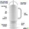 imageEllo Port 40oz Tumbler with Carry Loop ampamp Integrated Handle Vacuum Insulated Stainless Steel Reusable Water Bottle Travel Mug with Leak Proof Lid ampamp Straw Perfect for Iced Coffee ampamp Tea SageWhite