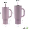 imageEllo Port 40oz Tumbler with Carry Loop ampamp Integrated Handle Vacuum Insulated Stainless Steel Reusable Water Bottle Travel Mug with Leak Proof Lid ampamp Straw Perfect for Iced Coffee ampamp Tea SageMauve