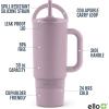 imageEllo Port 40oz Tumbler with Carry Loop ampamp Integrated Handle Vacuum Insulated Stainless Steel Reusable Water Bottle Travel Mug with Leak Proof Lid ampamp Straw Perfect for Iced Coffee ampamp Tea SageMauve