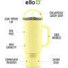imageEllo Port 40oz Tumbler with Carry Loop ampamp Integrated Handle Vacuum Insulated Stainless Steel Reusable Water Bottle Travel Mug with Leak Proof Lid ampamp Straw Perfect for Iced Coffee ampamp Tea SageLemonade