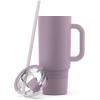 imageEllo Port 40oz Tumbler with Carry Loop ampamp Integrated Handle Vacuum Insulated Stainless Steel Reusable Water Bottle Travel Mug with Leak Proof Lid ampamp Straw Perfect for Iced Coffee ampamp Tea SageMauve