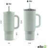 imageEllo Port 40oz Tumbler with Carry Loop ampamp Integrated Handle Vacuum Insulated Stainless Steel Reusable Water Bottle Travel Mug with Leak Proof Lid ampamp Straw Perfect for Iced Coffee ampamp Tea SageSage