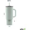imageEllo Port 40oz Tumbler with Carry Loop ampamp Integrated Handle Vacuum Insulated Stainless Steel Reusable Water Bottle Travel Mug with Leak Proof Lid ampamp Straw Perfect for Iced Coffee ampamp Tea SageSage