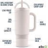 imageEllo Port 40oz Tumbler with Carry Loop ampamp Integrated Handle Vacuum Insulated Stainless Steel Reusable Water Bottle Travel Mug with Leak Proof Lid ampamp Straw Perfect for Iced Coffee ampamp Tea SageCream