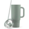 imageEllo Port 40oz Tumbler with Carry Loop ampamp Integrated Handle Vacuum Insulated Stainless Steel Reusable Water Bottle Travel Mug with Leak Proof Lid ampamp Straw Perfect for Iced Coffee ampamp Tea SageMatcha