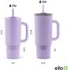 imageEllo Port 40oz Tumbler with Carry Loop ampamp Integrated Handle Vacuum Insulated Stainless Steel Reusable Water Bottle Travel Mug with Leak Proof Lid ampamp Straw Perfect for Iced Coffee ampamp Tea SageLilac