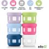 imageEllo Reusable Condiment Containers 4oz each with Screwon Leak Proof Lid  Perfect for Salad Dressing Sauce Dips Lunchbox Picnic Travel Bento Box  BPAFree  Dishwasher SafeSunny Daze