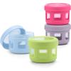 imageEllo Reusable Condiment Containers 4oz each with Screwon Leak Proof Lid  Perfect for Salad Dressing Sauce Dips Lunchbox Picnic Travel Bento Box  BPAFree  Dishwasher SafeNeon Dreams
