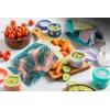 imageEllo Reusable Condiment Containers 4oz each with Screwon Leak Proof Lid  Perfect for Salad Dressing Sauce Dips Lunchbox Picnic Travel Bento Box  BPAFree  Dishwasher SafeFruit Cobbler