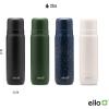 imageEllo Therma 32oz Insulated Stainless Steel Thermos for Hot ampamp Cold Beverages with Leak Proof Lid ampamp Builtin Cup Triple Wall Insulation Hot 24 Hrs Perfect for CoffeeTea Dishwasher Safe CreamXavier Navy Speckle
