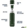 imageEllo Therma 32oz Insulated Stainless Steel Thermos for Hot ampamp Cold Beverages with Leak Proof Lid ampamp Builtin Cup Triple Wall Insulation Hot 24 Hrs Perfect for CoffeeTea Dishwasher Safe CreamForest Green