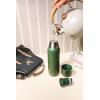 imageEllo Therma 32oz Insulated Stainless Steel Thermos for Hot ampamp Cold Beverages with Leak Proof Lid ampamp Builtin Cup Triple Wall Insulation Hot 24 Hrs Perfect for CoffeeTea Dishwasher Safe CreamForest Green