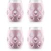 imageEllo Cru 17oz Stemless Wine Glass Set with Protective Silicone Sleeves Dishwasher Safe Cocktail Glass Pack Perfect for Summer Patios and Parties Festive Fun Holiday Gift for Women Men Her HimCashmere Pink