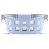 imageEllo Duraglass Meal Prep Container Glass Food Storage Container with Silicone Sleeve and Airtight BPAFree Plastic Lid Dishwasher Microwave and Freezer Safe4 Cup Halogen Blue