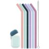 imageEllo Impact Silicone Fold ampamp Store Straws with Carry CaseBeach House