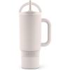 imageEllo Port 40oz Tumbler with Carry Loop ampamp Integrated Handle Vacuum Insulated Stainless Steel Reusable Water Bottle Travel Mug with Leak Proof Lid ampamp Straw Perfect for Iced Coffee ampamp Tea SageCream