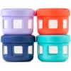imageEllo Reusable Condiment Containers 4oz each with Screwon Leak Proof Lid  Perfect for Salad Dressing Sauce Dips Lunchbox Picnic Travel Bento Box  BPAFree  Dishwasher SafeFruit Cobbler