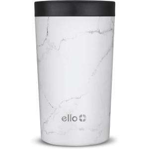 imageEllo 11oz Jones Vacuum Insulated Stainless Steel Travel Mug LeakProof Slider Lid Keeps Hot for 5 Hours Perfect for Coffee or Tea BPAFree TumblerMarble