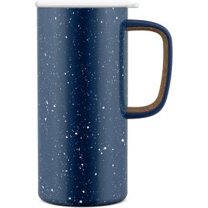 imageEllo Campy Vacuum Insulated Travel Mug with LeakProof Slider Lid and Comfy Carry Handle Perfect for Coffee or Tea BPA Free Avalon Sea 18ozXavier Navy