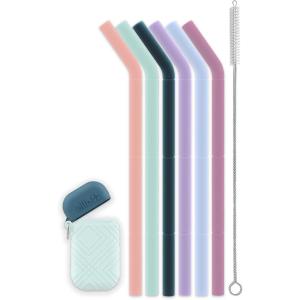 imageEllo Impact Silicone Fold ampamp Store Straws with Carry CaseBeach House