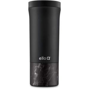 imageEllo Miri 16oz Vacuum Insulated Stainless Steel Travel Mug LeakProof Slider Lid Keeps Hot for 5 Hours Perfect for Coffee or Tea BPAFree Fits Most Cupholders Holiday Gift BlackBlack Marble