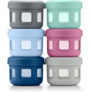 imageEllo Reusable Condiment Containers 4oz each with Screwon Leak Proof Lid  Perfect for Salad Dressing Sauce Dips Lunchbox Picnic Travel Bento Box  BPAFree  Dishwasher SafeSugar Rush
