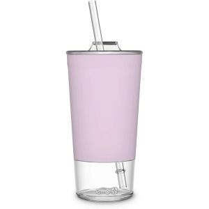imageEllo Tidal Glass Tumbler with StrawCashmere Pink