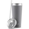 imageEllo Beacon Vacuum Insulated Stainless Steel Tumbler with Slider Lid and Optional StrawGray