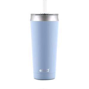 imageEllo Beacon Vacuum Insulated Stainless Steel Tumbler with Slider Lid and Optional StrawHalogen Blue