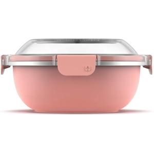imageEllo Stainless Steel Lunch Bowl Food Storage Container with LeakProof Lid 65 Cup Peach