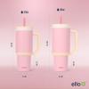imageEllo Oasis Tumbler with Handle ampamp Retracting Straw  Reusable Insulated Stainless Steel Cup 100 Leakproof Gifts for Teens Women Men  Keeps cold for 20 Hours 40oz 30oz Cup Holder FriendlySunrise Glow