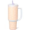 imageEllo Oasis Tumbler with Handle ampamp Retracting Straw  Reusable Insulated Stainless Steel Cup 100 Leakproof Gifts for Teens Women Men  Keeps cold for 20 Hours 40oz 30oz Cup Holder FriendlyOrange Daisies