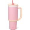 imageEllo Oasis Tumbler with Handle ampamp Retracting Straw  Reusable Insulated Stainless Steel Cup 100 Leakproof Gifts for Teens Women Men  Keeps cold for 20 Hours 40oz 30oz Cup Holder FriendlySunrise Glow