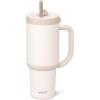 imageEllo Oasis Tumbler with Handle ampamp Retracting Straw  Reusable Insulated Stainless Steel Cup 100 Leakproof Gifts for Teens Women Men  Keeps cold for 20 Hours 40oz 30oz Cup Holder FriendlyCream Tonal