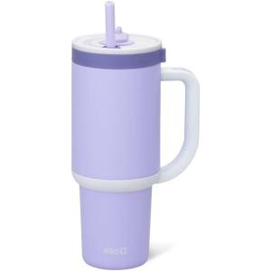 imageEllo Oasis Tumbler with Handle ampamp Retracting Straw  Reusable Insulated Stainless Steel Cup 100 Leakproof Gifts for Teens Women Men  Keeps cold for 20 Hours 40oz 30oz Cup Holder FriendlyTwilight Blush