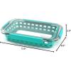 imageEllo Duraglass Bakeware  Glass Baking Dish with Airtight Durable Tritan Lid and Silicone Sleeve Trivet  Freezer to Oven Safe 7 x 112 Quart Aquaviva