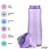 imagePogo Plastic Water Bottle with Chug Lid and Carry Handle Reusable BPA Free Dishwasher Safe Perfect for Travel School Outdoors and Gym  18oz 32oz 40oz 64ozLilac