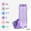 imagePogo Plastic Water Bottle with Chug Lid and Carry Handle Reusable BPA Free Dishwasher Safe Perfect for Travel School Outdoors and Gym  18oz 32oz 40oz 64ozLilac