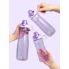 imagePogo Plastic Water Bottle with Chug Lid and Carry Handle Reusable BPA Free Dishwasher Safe Perfect for Travel School Outdoors and Gym  18oz 32oz 40oz 64ozLilac