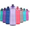 imagePogo Plastic Water Bottle with Chug Lid and Carry Handle Reusable BPA Free Dishwasher Safe Perfect for Travel School Outdoors and Gym  18oz 32oz 40oz 64ozLilac