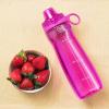 imagePogo Plastic Water Bottle with Chug Lid and Carry Handle Reusable BPA Free Dishwasher Safe Perfect for Travel School Outdoors and Gym  18oz 32oz 40oz 64ozFuchsia