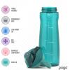 imagePogo Plastic Water Bottle with Chug Lid and Carry Handle Reusable BPA Free Dishwasher Safe Perfect for Travel School Outdoors and Gym  18oz 32oz 40oz 64ozTeal