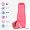 imagePogo Plastic Water Bottle with Chug Lid and Carry Handle Reusable BPA Free Dishwasher Safe Perfect for Travel School Outdoors and Gym  18oz 32oz 40oz 64ozPink