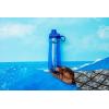 imagePogo Plastic Water Bottle with Chug Lid and Carry Handle Reusable BPA Free Dishwasher Safe Perfect for Travel School Outdoors and Gym  18oz 32oz 40oz 64ozBlue
