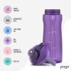 imagePogo Plastic Water Bottle with Chug Lid and Carry Handle Reusable BPA Free Dishwasher Safe Perfect for Travel School Outdoors and Gym  18oz 32oz 40oz 64ozPurple