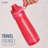 imagePogo Plastic Water Bottle with Chug Lid and Carry Handle Reusable BPA Free Dishwasher Safe Perfect for Travel School Outdoors and Gym  18oz 32oz 40oz 64ozPink