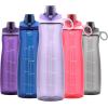 imagePogo Plastic Water Bottle with Chug Lid and Carry Handle Reusable BPA Free Dishwasher Safe Perfect for Travel School Outdoors and Gym  18oz 32oz 40oz 64ozLilac